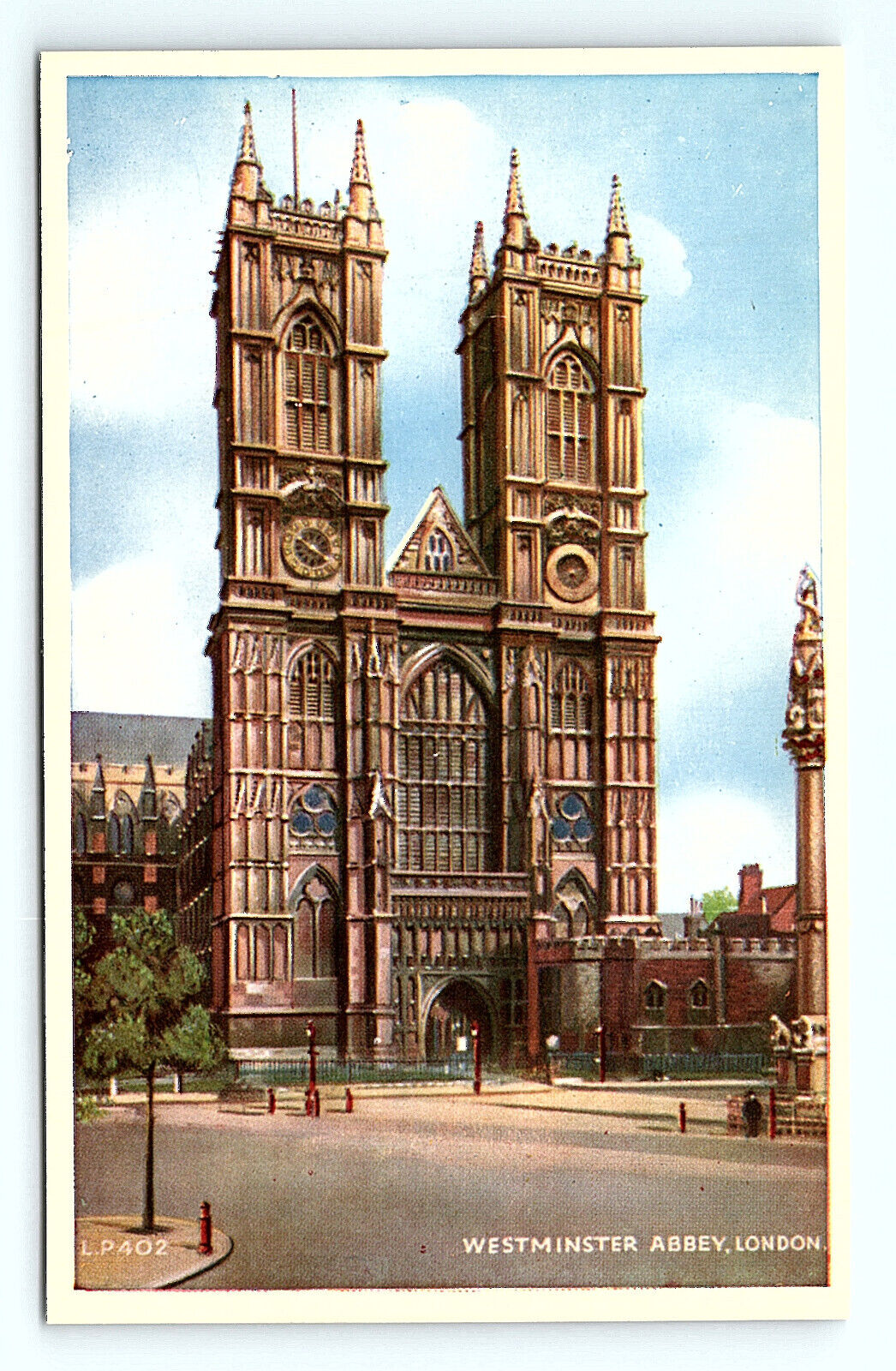 Westminster Abbey London England UK UNP LP402 Postcard