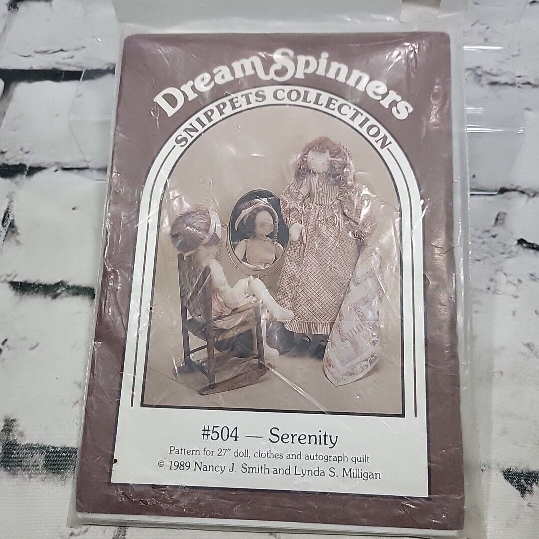 Vintage Dream Spinners Snippet Collection Doll Pattern #405 Serenity 1989