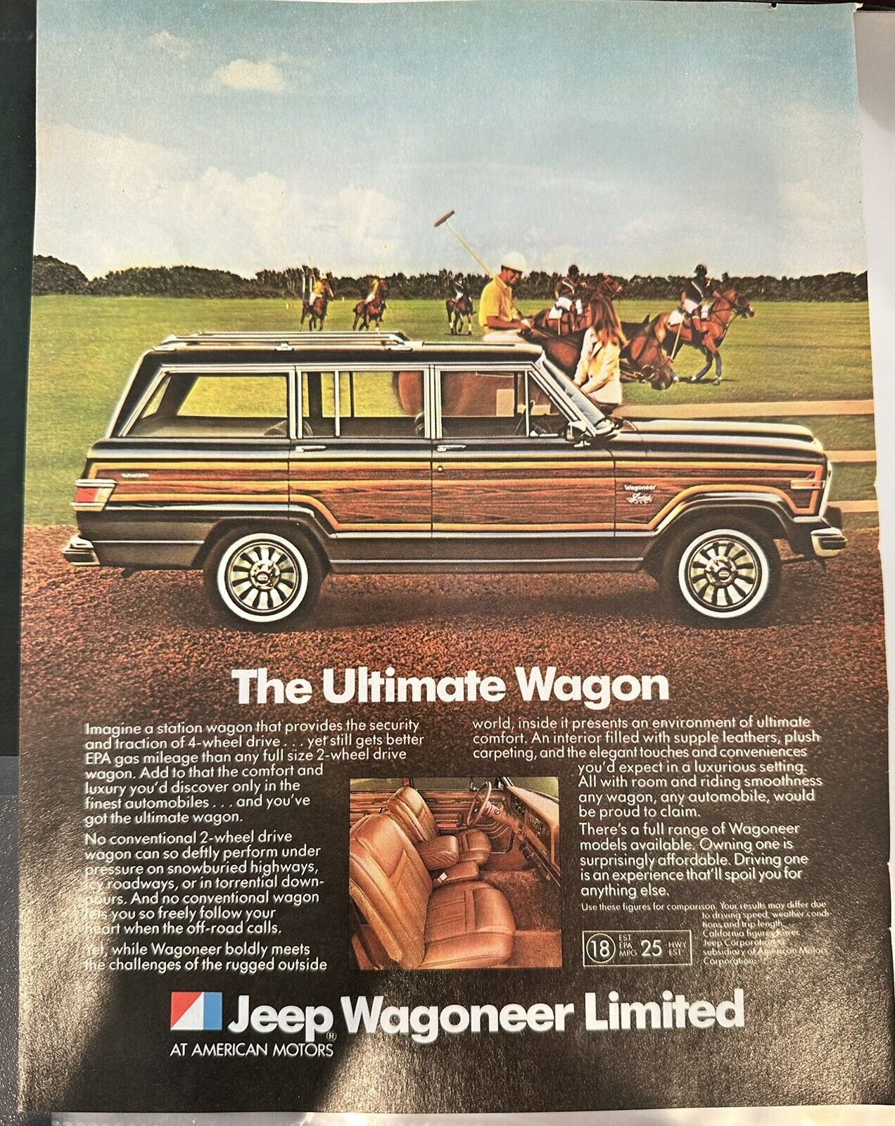 Vintage Magazine Ad Jeep Wagoneer Limited 