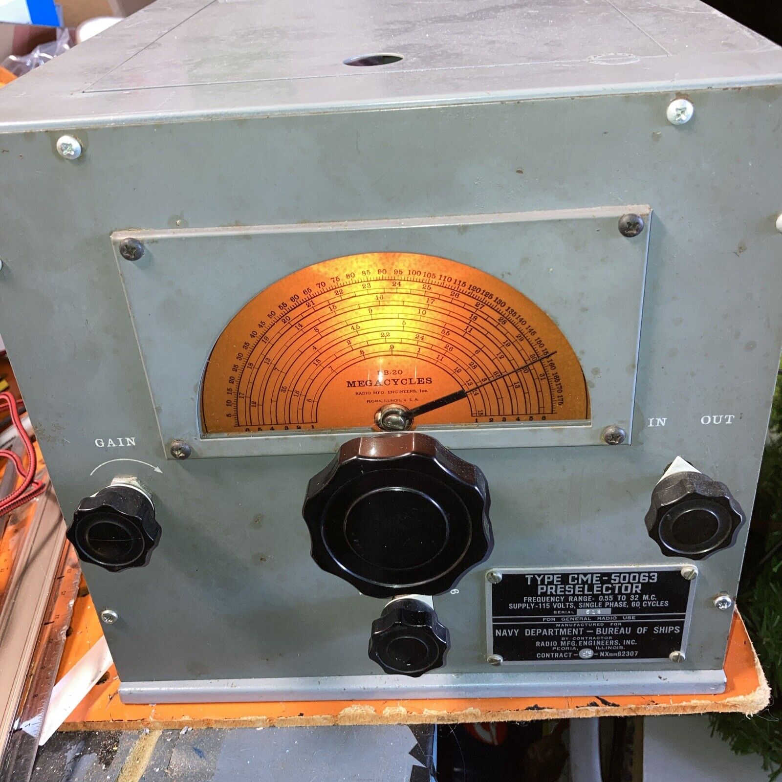 RME DB-20 CME-50063 Preselector Test Date 1945 RARE WW2 Era Ham Amateur Cb Radio