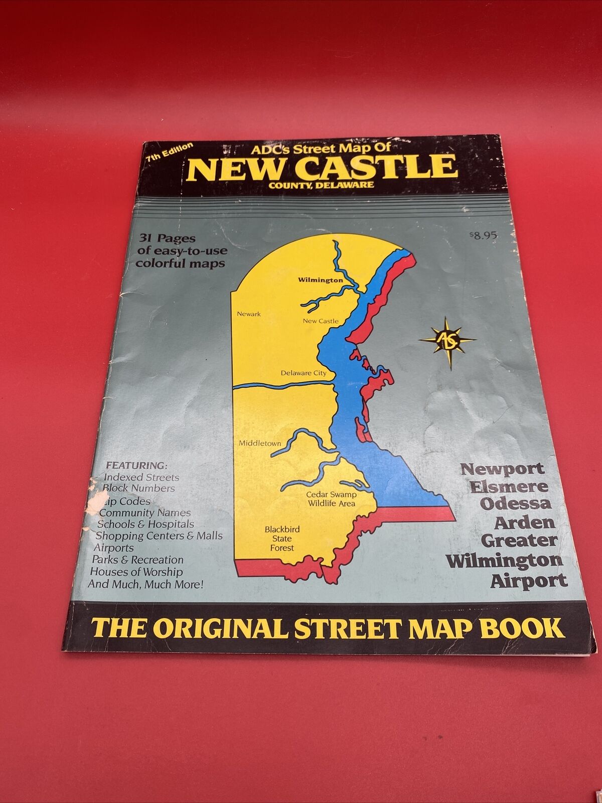 Vintage ADC’s Street Map Of New Castle County,Delaware-7th Edition