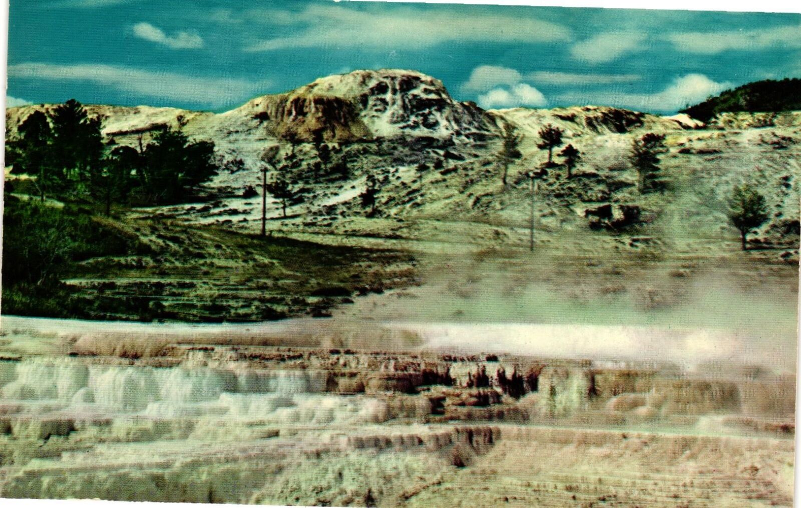 VTG Postcard- ES-13. OPAL TERRACES, Wyoming. Unused 1960