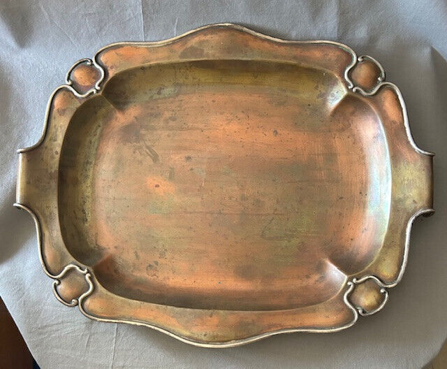 Gorham Sterling & Copper Tray  Aesthitic Movement  no mono