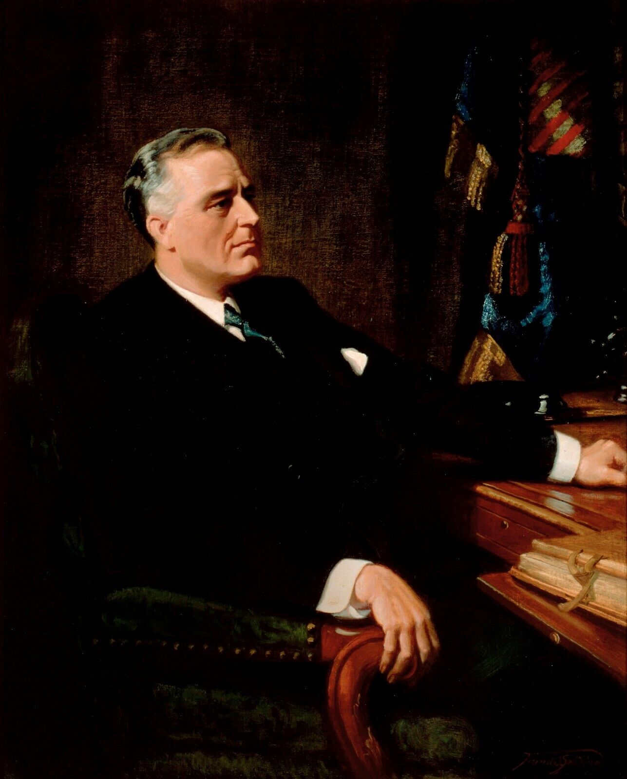 Franklin D. Roosevelt Presidential Portrait reproduction 13\
