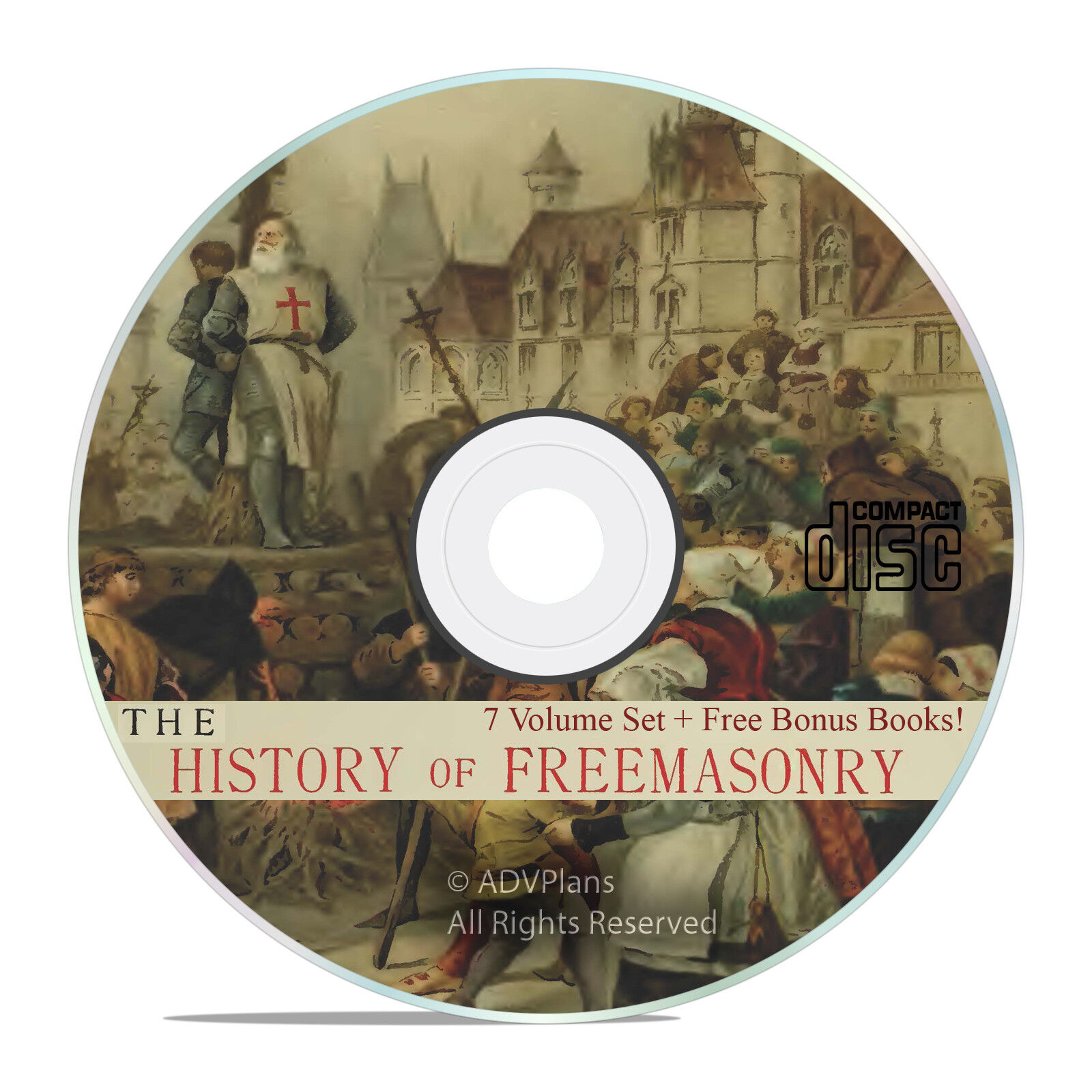 The History of Freemasonry, 7 Volumes, Albert Mackey Book Collection on CD V38