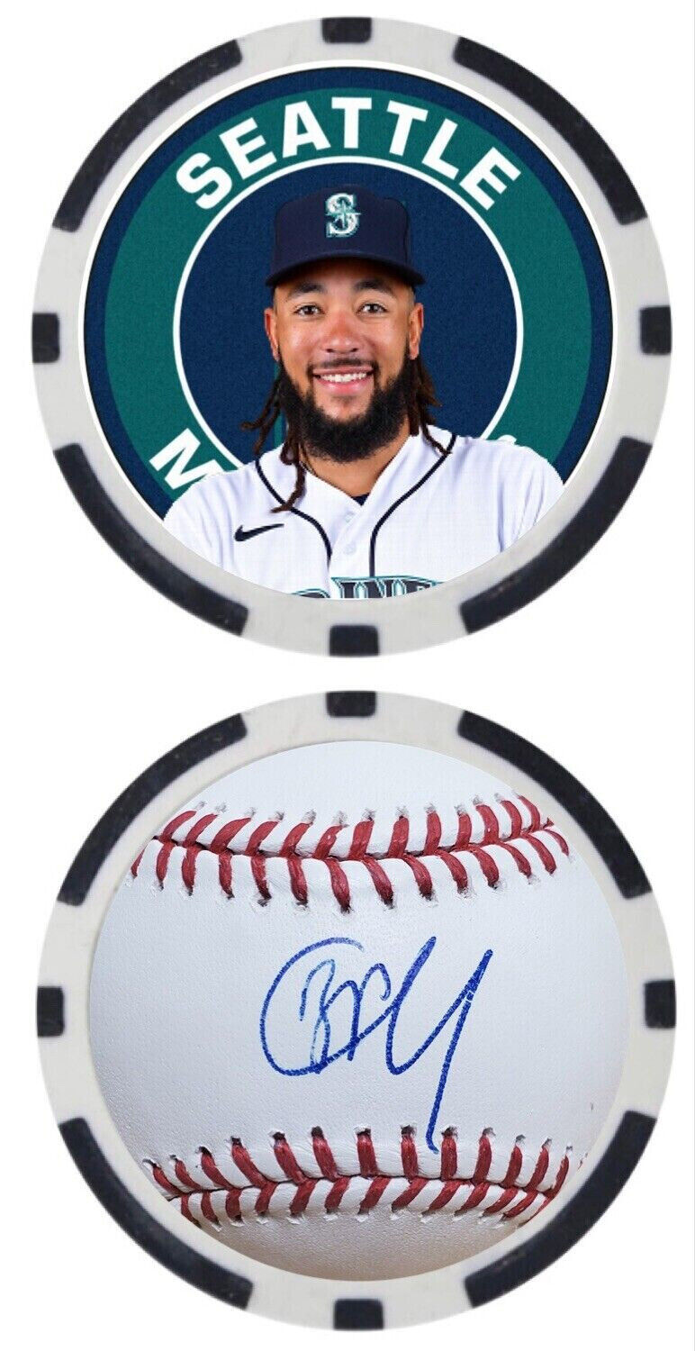 J.P. CRAWFORD - SEATTLE MARINERS - POKER CHIP ***SIGNED***