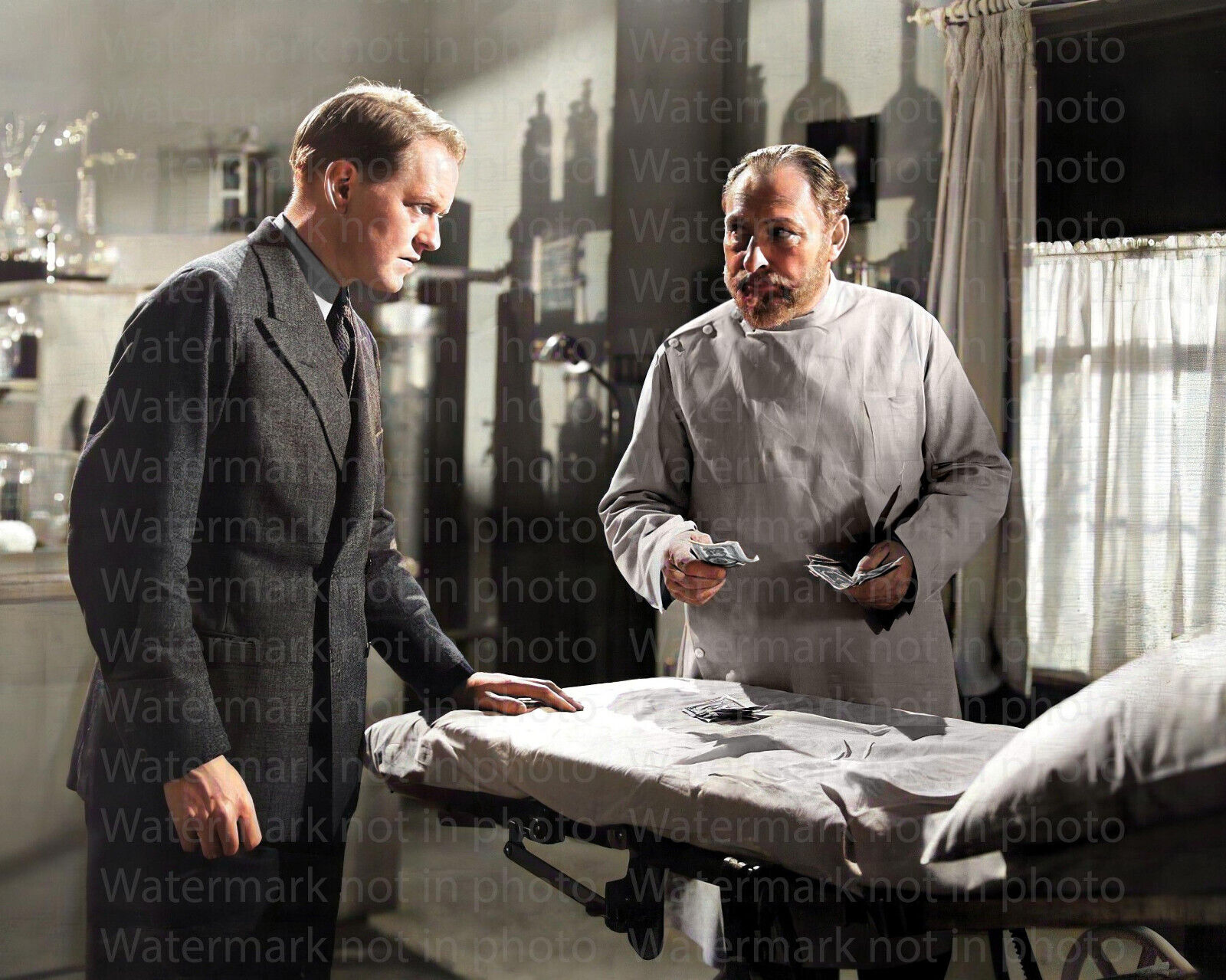 Lionel Atwill in The Mad Doctor of Market Street 8x10 RARE COLOR Photo 609