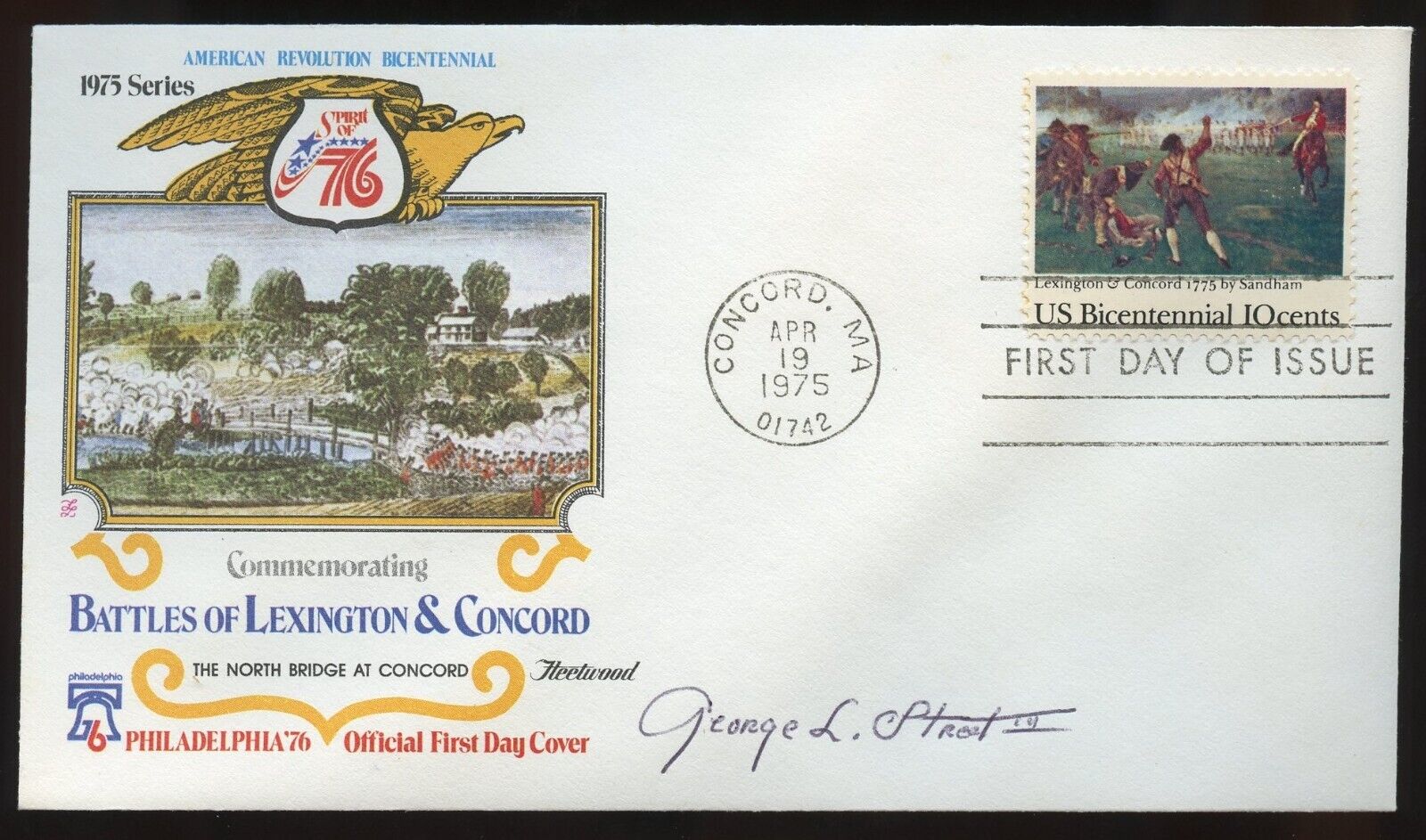 George L. Street d2000 signed autograph FDC Medal of Honor Recipient USN WWII