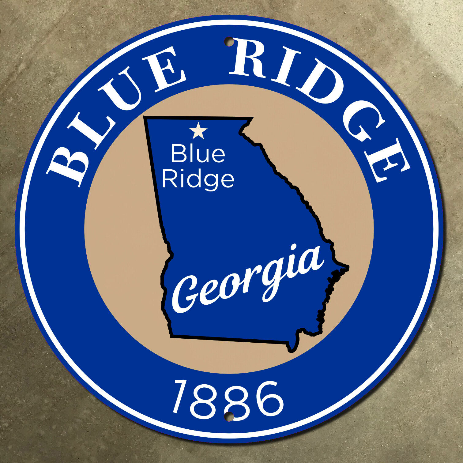 Georgia Blue Ridge city limits Fannin County route marker highway road sign 16\