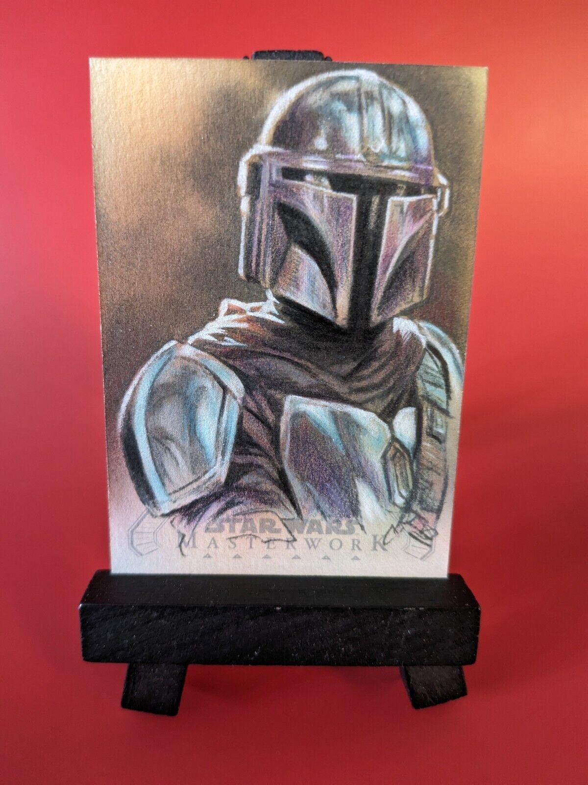 2020 Topps STAR WARS Masterwork Sketch THE MANDALORIAN by Huy Truong