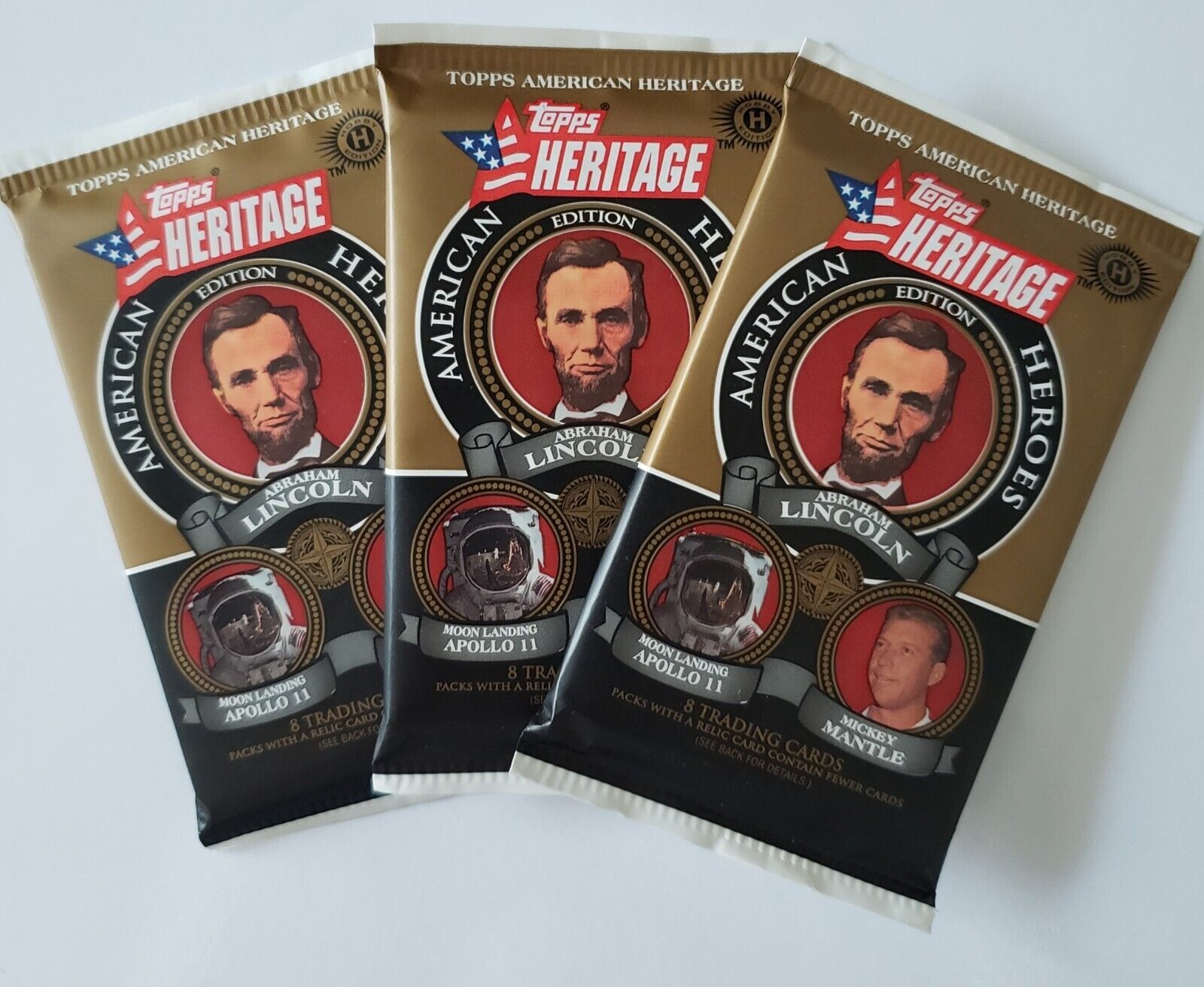 2009 TOPPS HERITAGE AMERICAN HEROES SEALED (3) UNOPENED PACKS - EXQUISITE CARDS