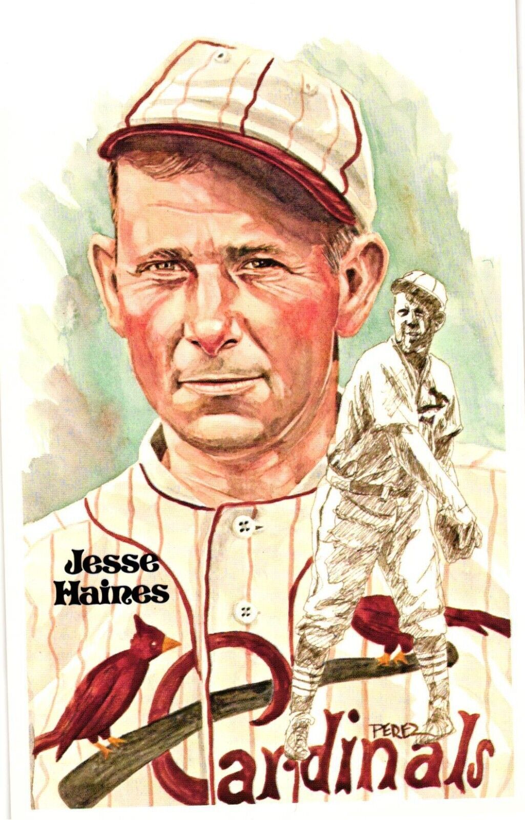 Jesse Haines 1980 Perez-Steele Baseball Hall of Fame Limited Edition Postcard
