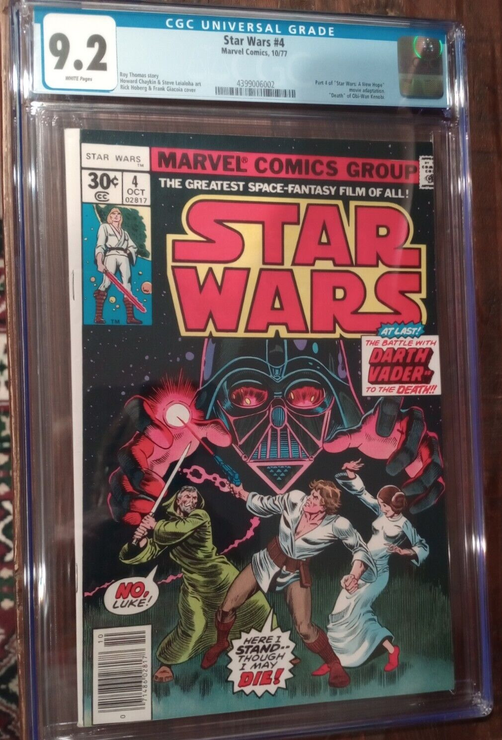 Star Wars #4  1977 CGC 9.2 White Pages