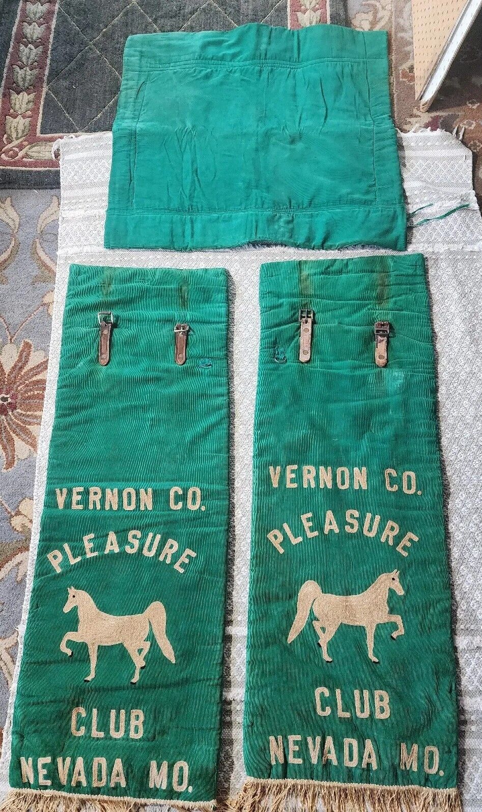 Vintage Saddle Show Pad Vernon County Pleasure Riding Club Embroidered Handmade