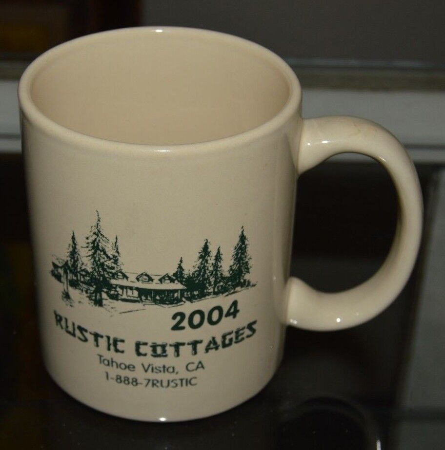 Nice 2004 Rustic Cottages Lake Tahoe Vista CA Cabin Camping Coffee Mug