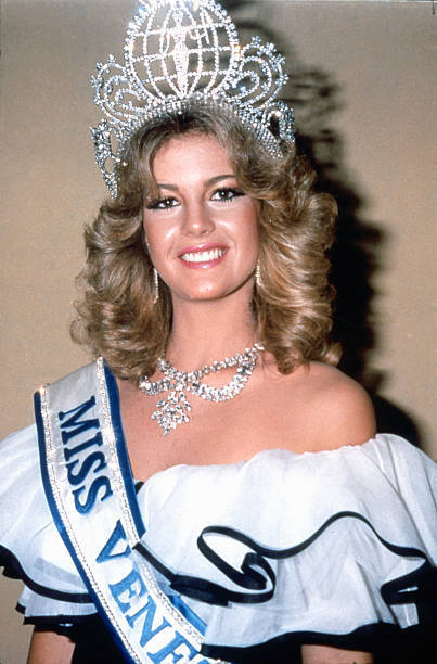 Venezuelan Irene Saez Miss Universe 1981 20th July 1981 New York USA Old Photo
