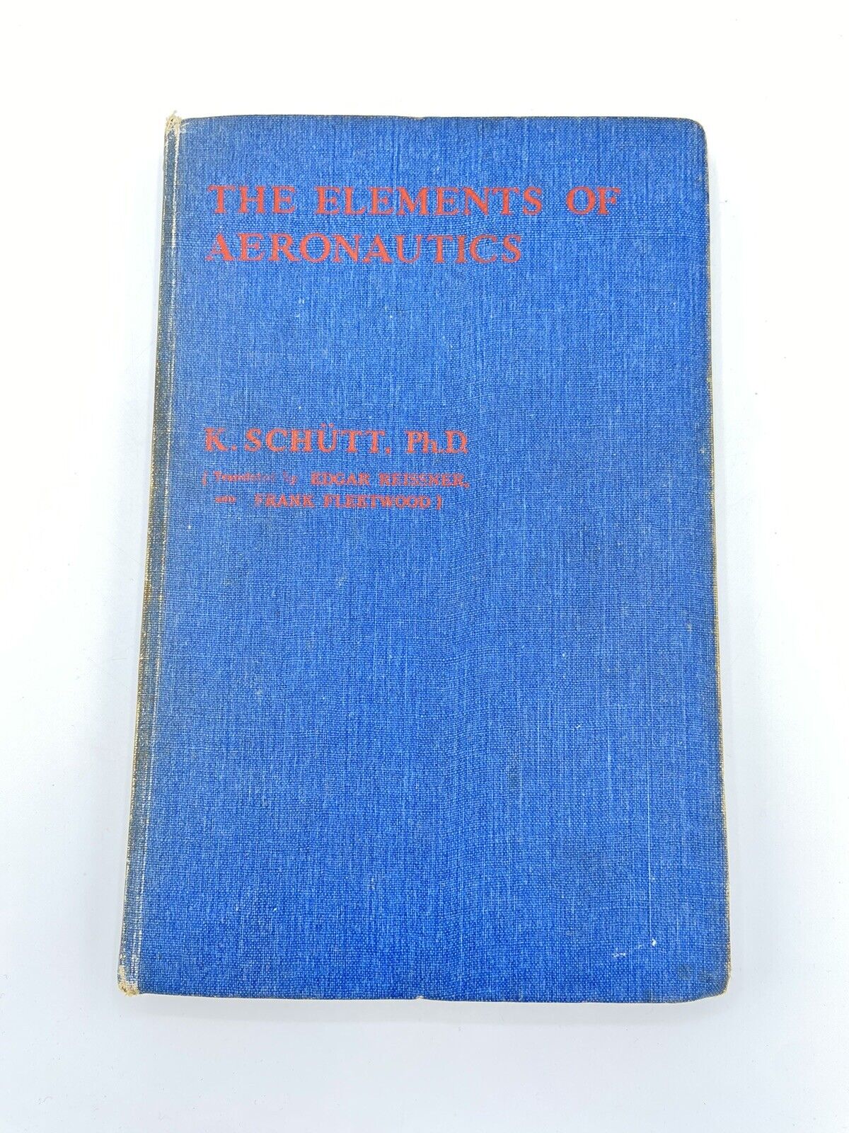 WW2 British/ German The Elements of Aeronautics 1941 Book By K.Schutt