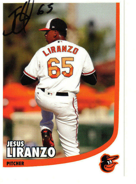 Baltimore Orioles Jesus Liranzo autographed 3.5 x 5 team issued card