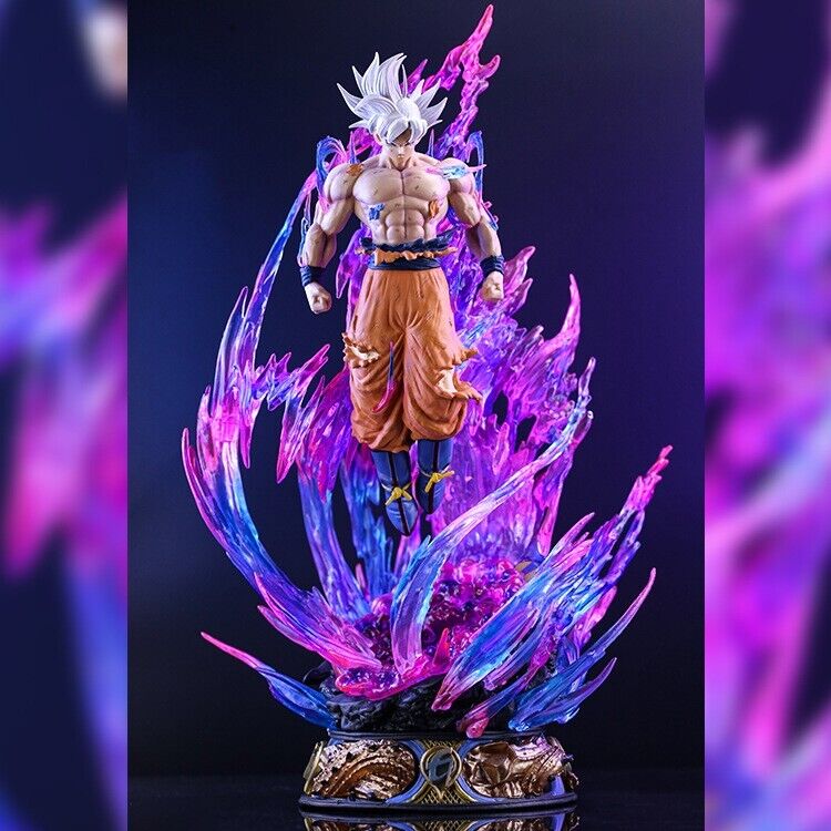 Dragon Ball Figure Model Son Goku Statue Awaken w/ LED Light Collect 15'' Gifts