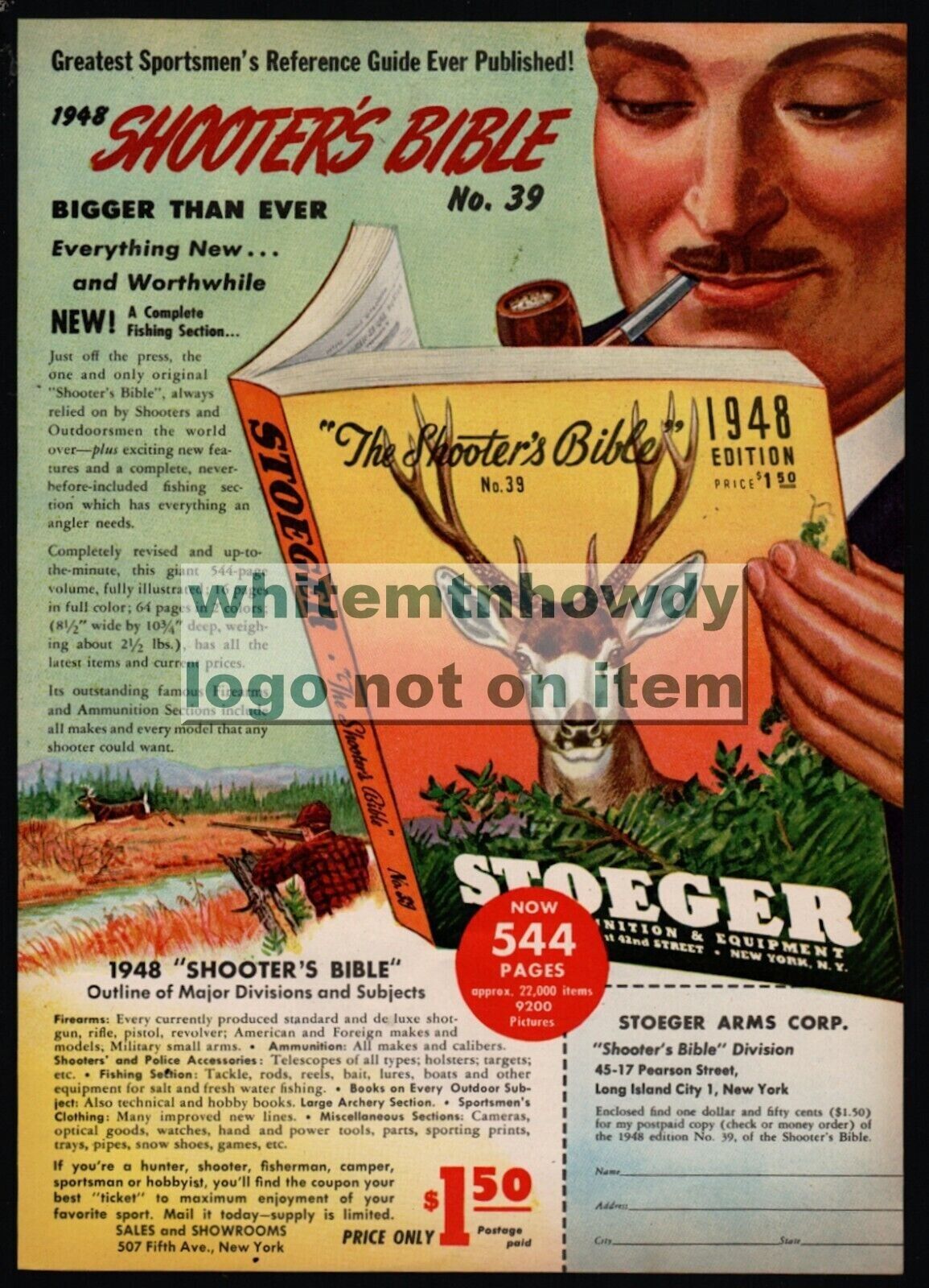 1948 Stoeger SHOOTER\'S BIBLE Print AD Collectible Advertising Page