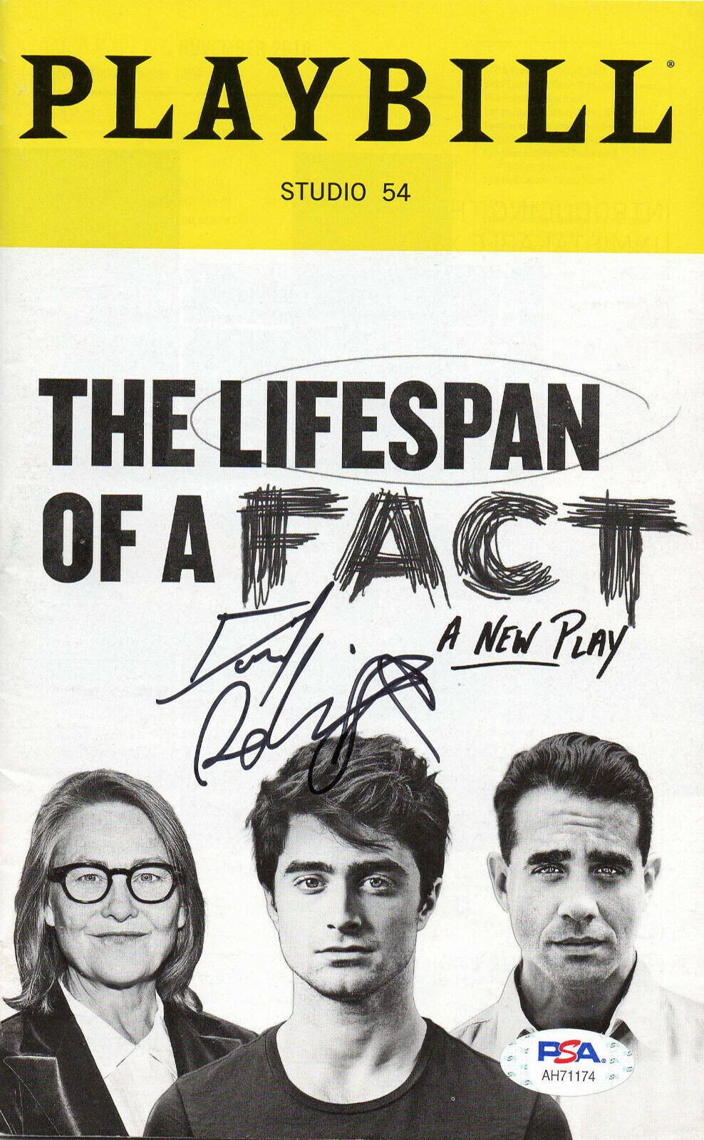 THE LIFESPAN OF A FACT DANIEL RADCLIFFE SIGNED PLAYBILL AUTHENTIC AUTO PSA DNA 2