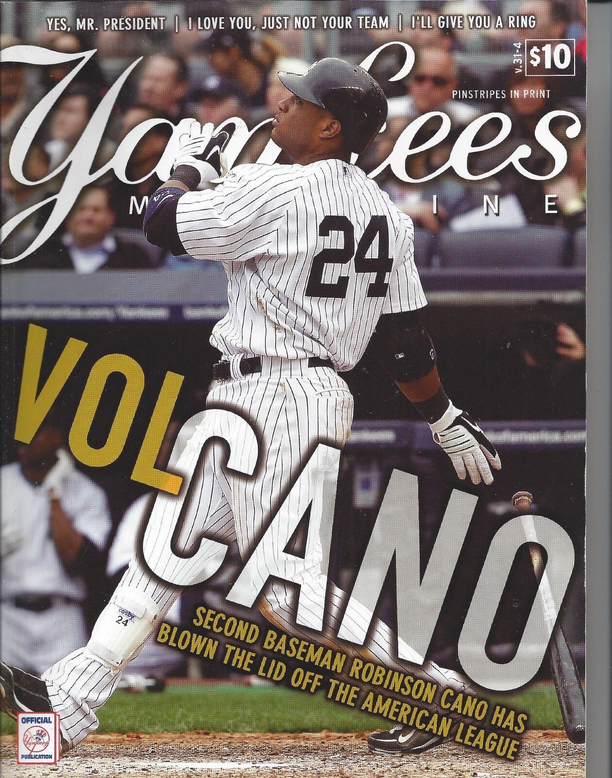 Robinson Cano Cover New York Yankees Magazine June, 2010  Poster Included