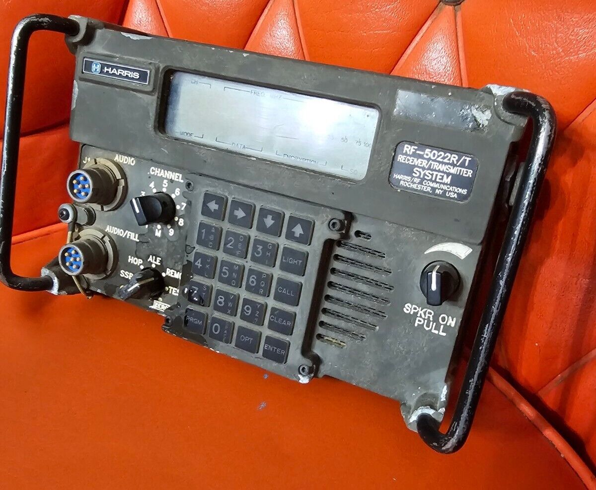 EXTREMELY RARE HARRIS KEYPAD RADIO RF-5022R/T  RECEIVER/TRANSMITTER SYSTEM