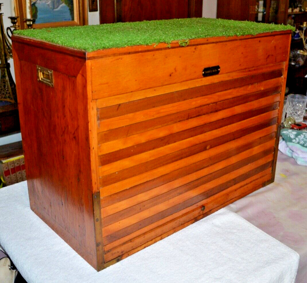 Gorgeous Large Wooden Handmade 6 Drawers  Machinist Chest Tool Box 27\
