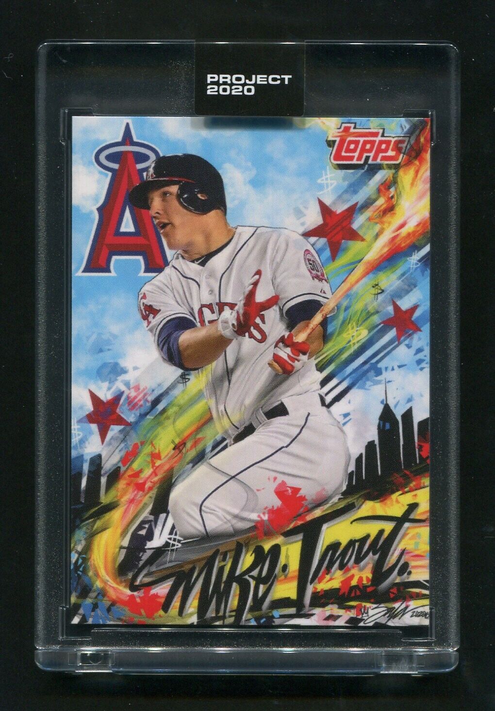 Topps Project 2020 Mike Trout #399 By Artist King Saladeen W/ Box Angels