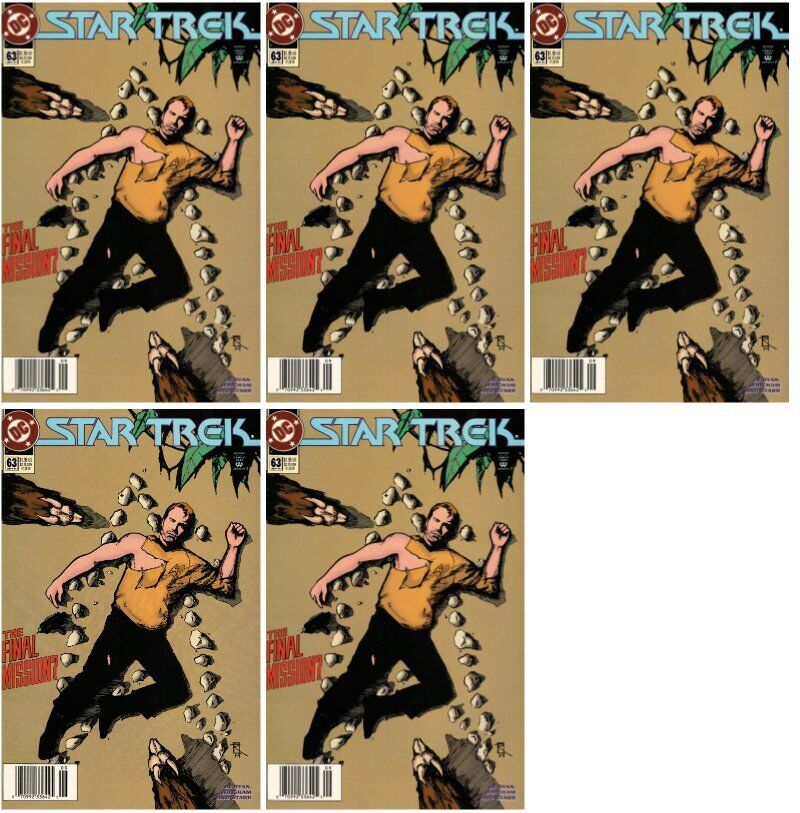 Star Trek #63 Newsstand Cover (1989-1996) DC Comics - 5 Comics