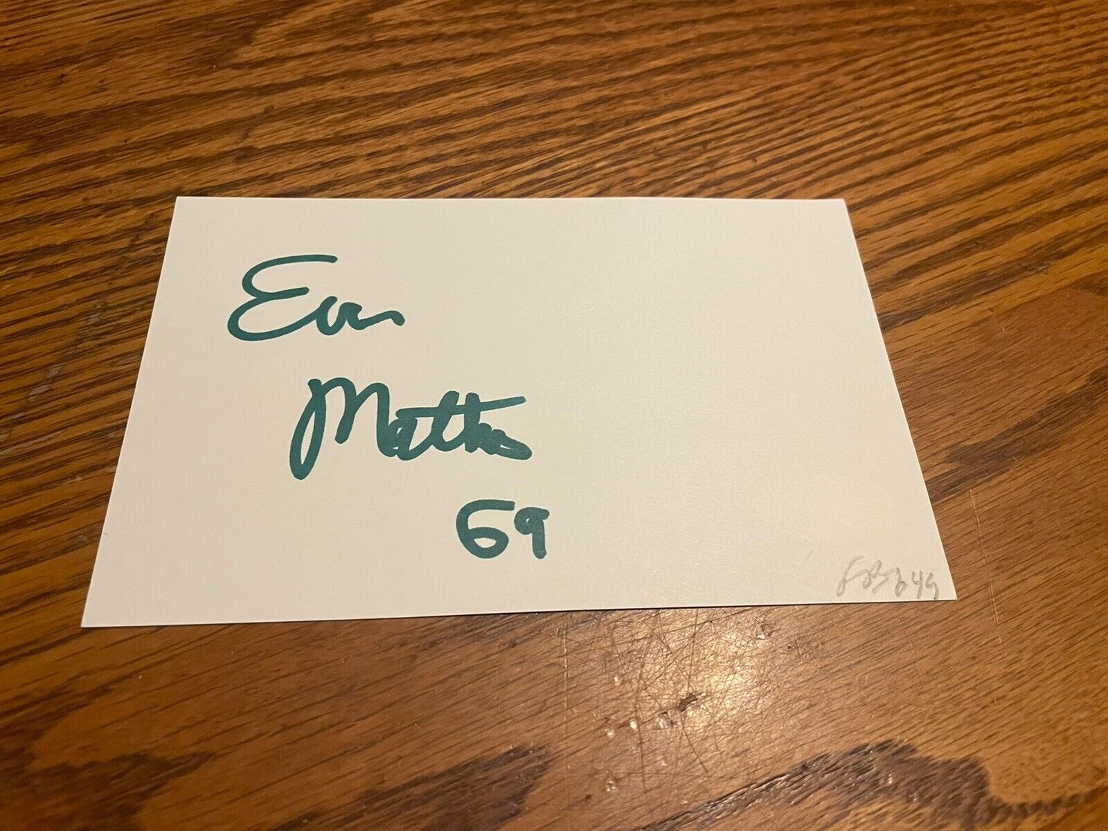 Evan Mathis Philadelphia Eagles 69 Autographed Post Card