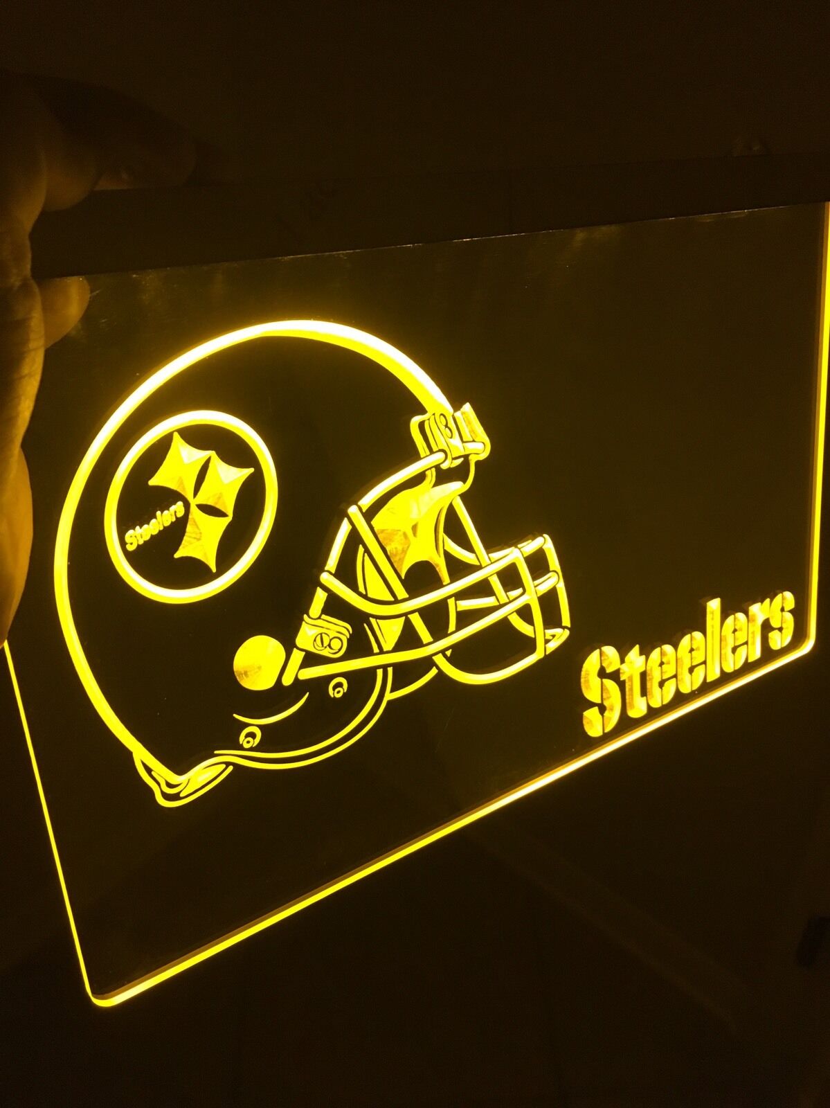 NFL Pittsburg STEELERS LED Light Sign for Game Room,Office,Bar,Man/Lady Cave