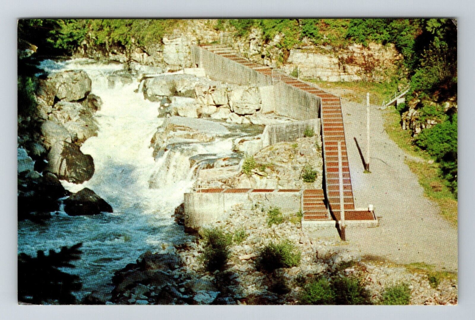 Granite Falls WA-Washington, Granite Falls, Fish Ladder Vintage Postcard