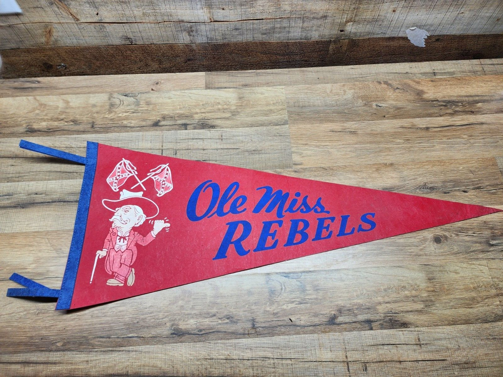 1960s Ole Miss Rebels Col Reb Pennant 30/34\