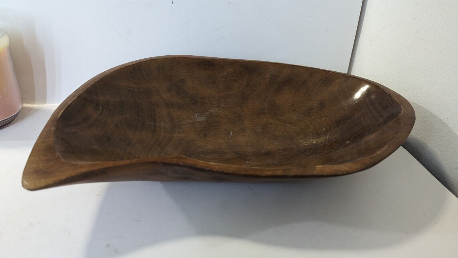 Large Handcrafted Wooden Bowl