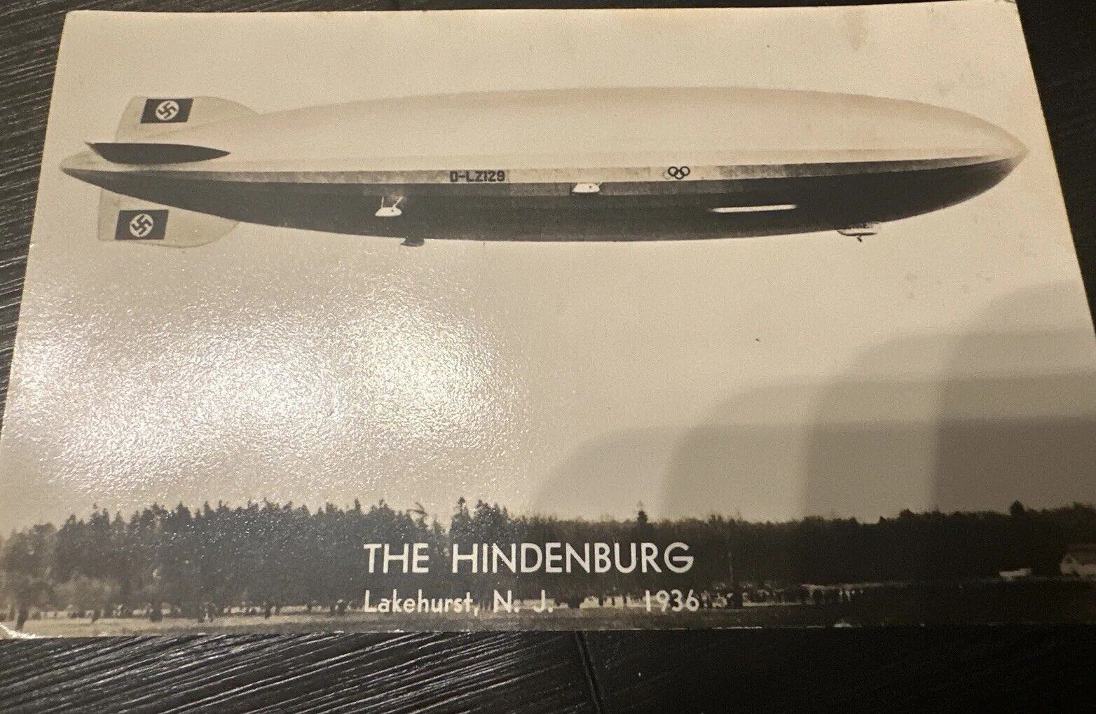 1936, HINDENBURG real photo postcard signed rev by ADM. C.E. ROSENDAHL & others