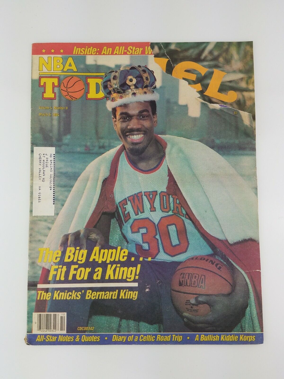 RARE 1984 NBA Today Newspaper Magazine Basketball Knicks Bernard King VTG 80s