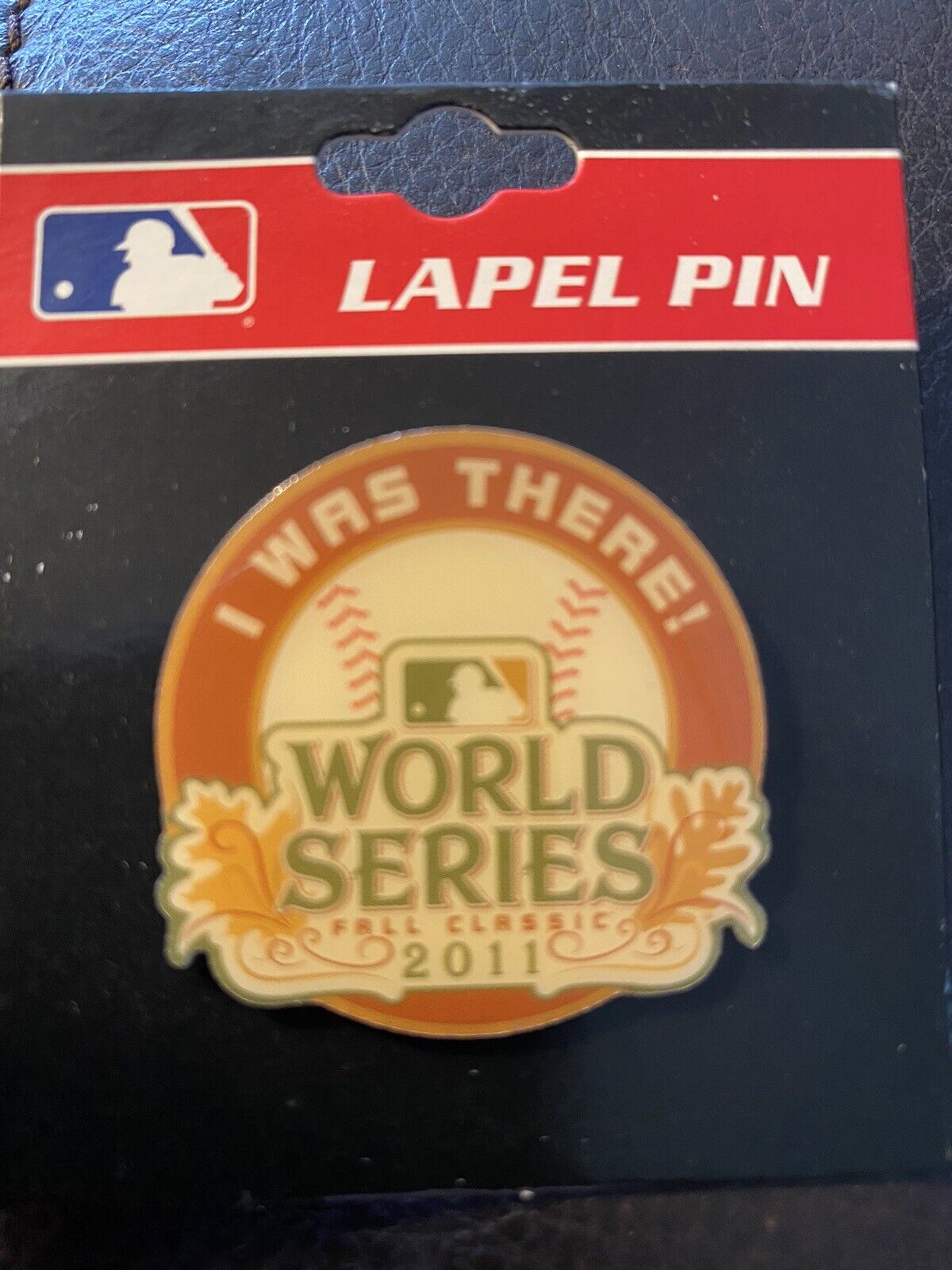PSG Group MLB Baseball 2011 World Series “I WAS THERE” Pinback Pin — STL vs TX