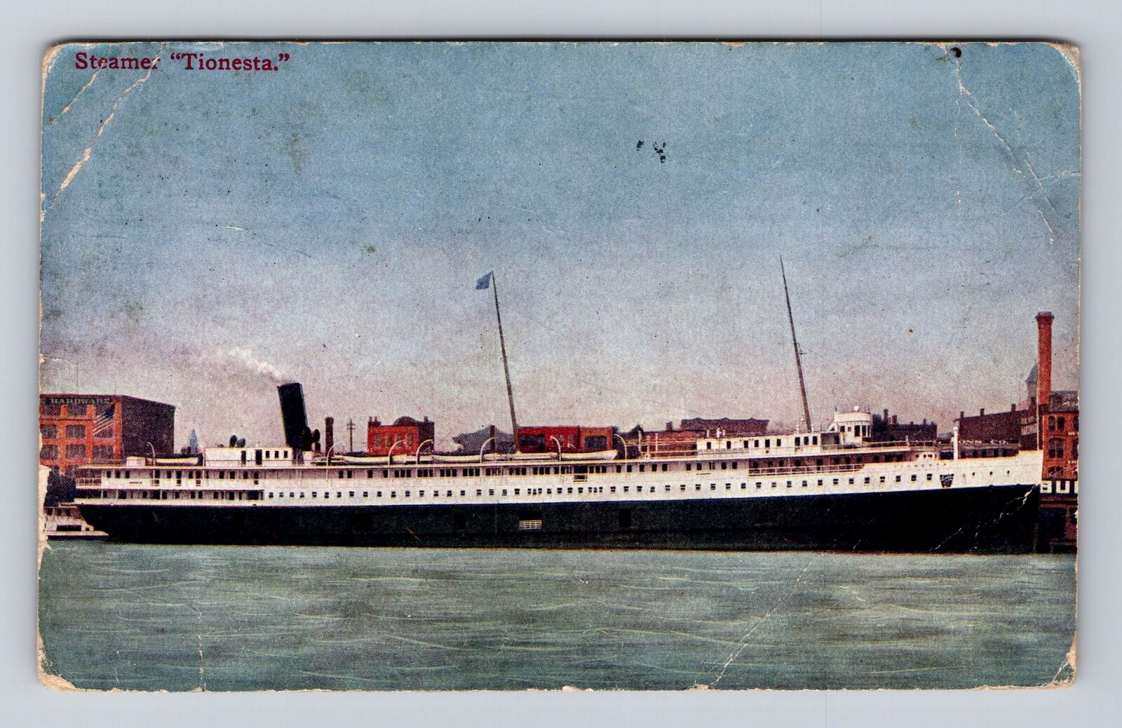 Steamer Tionesta, Ship, Transportation, Antique, Vintage Souvenir Postcard