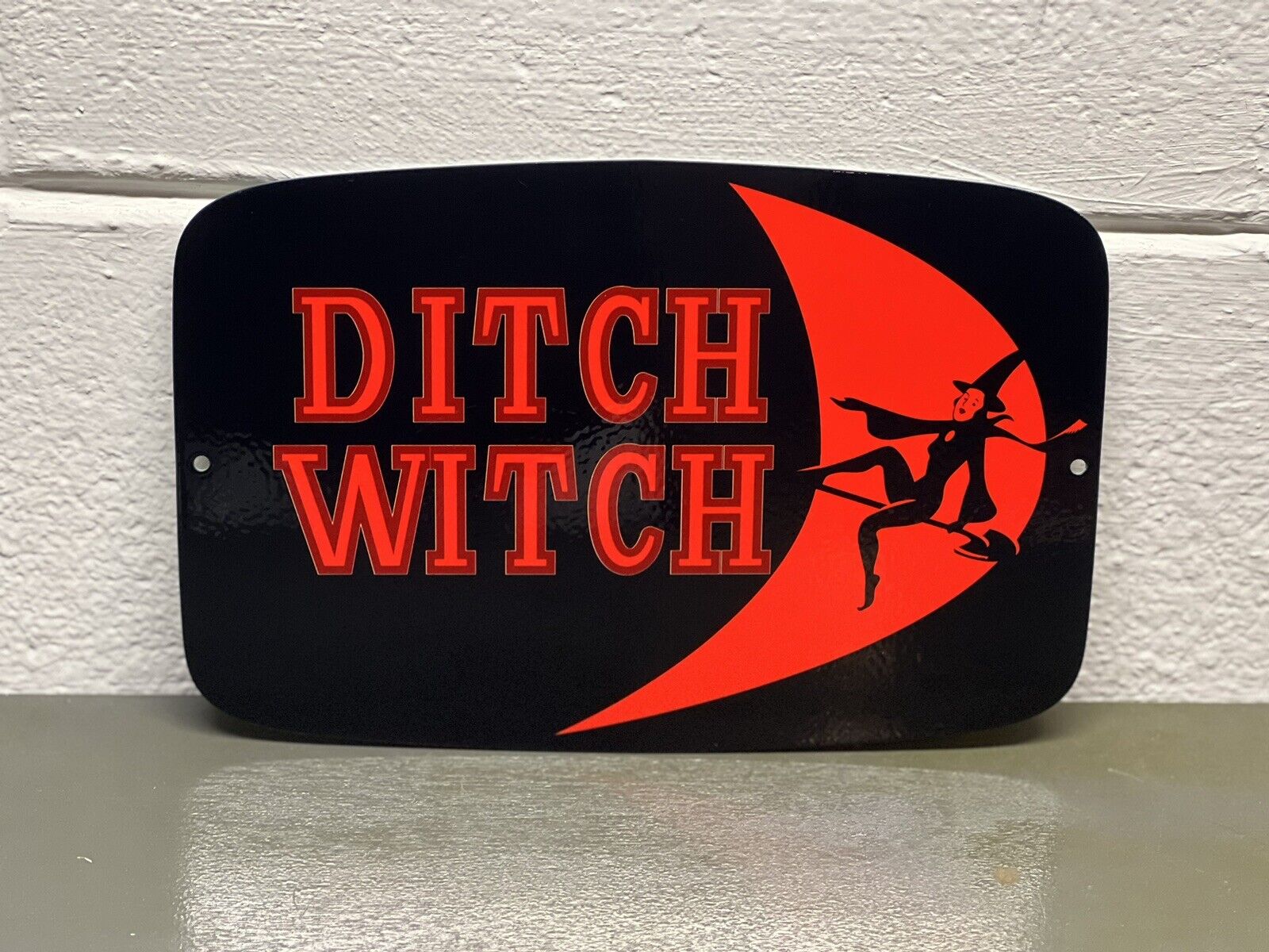 Ditch Witch Thick Metal Sign Construction Charles Machine Works Gas Oil Utility