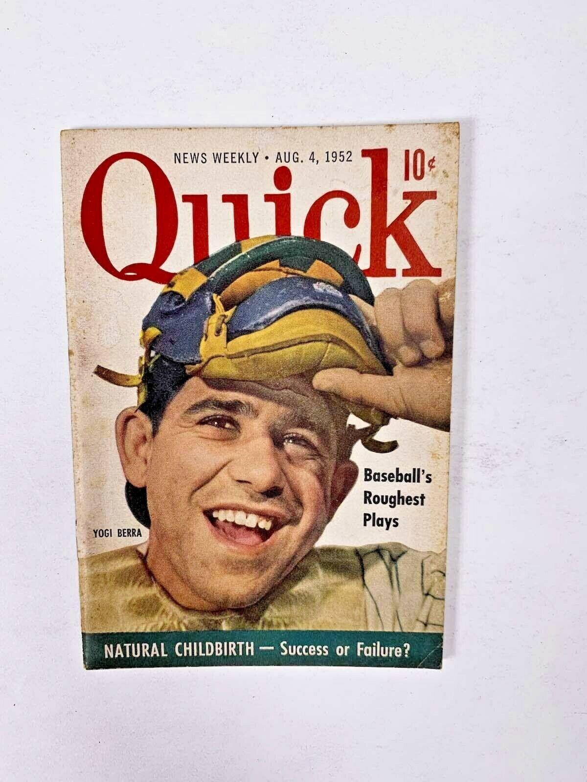 Quick News Weekly August 4 1952 cover Yogi Berra Baseball's Roughest Plays