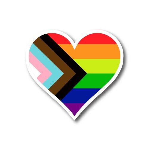 New LGBTQ Heart Emoji Magnet Decal, Automotive Magnet