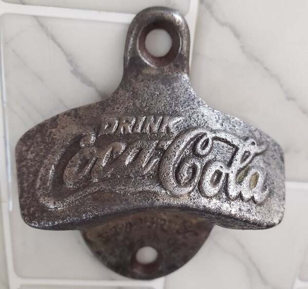 Antique Vtg 1925 Coca Cola Wall Mount Metal Bottle Opener Starr X Made In USA
