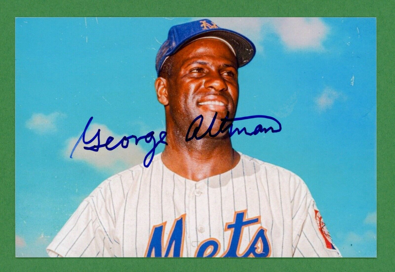 George Altman Negro Leaguer/K.C. Monarchs. MLB Signed 4x6 Photo E23398