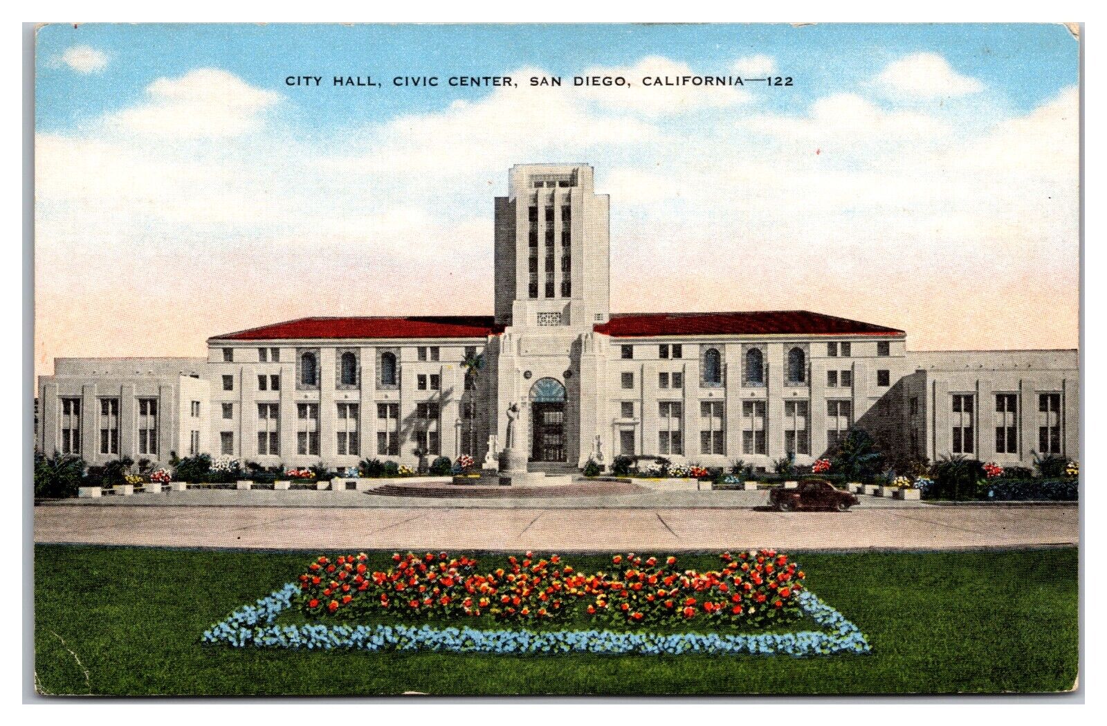 City Hall, Civic Center, San Diego, California Postcard