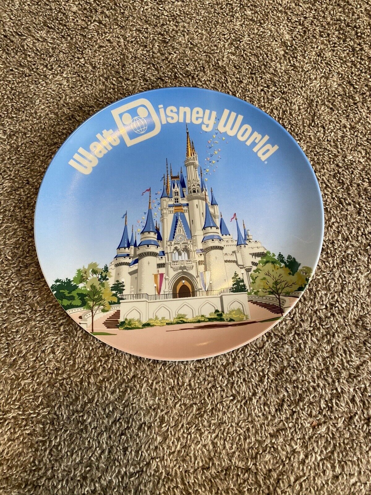 Vintage Walt Disney World Cinderellas Castle Collectors Decorative Plate Japan