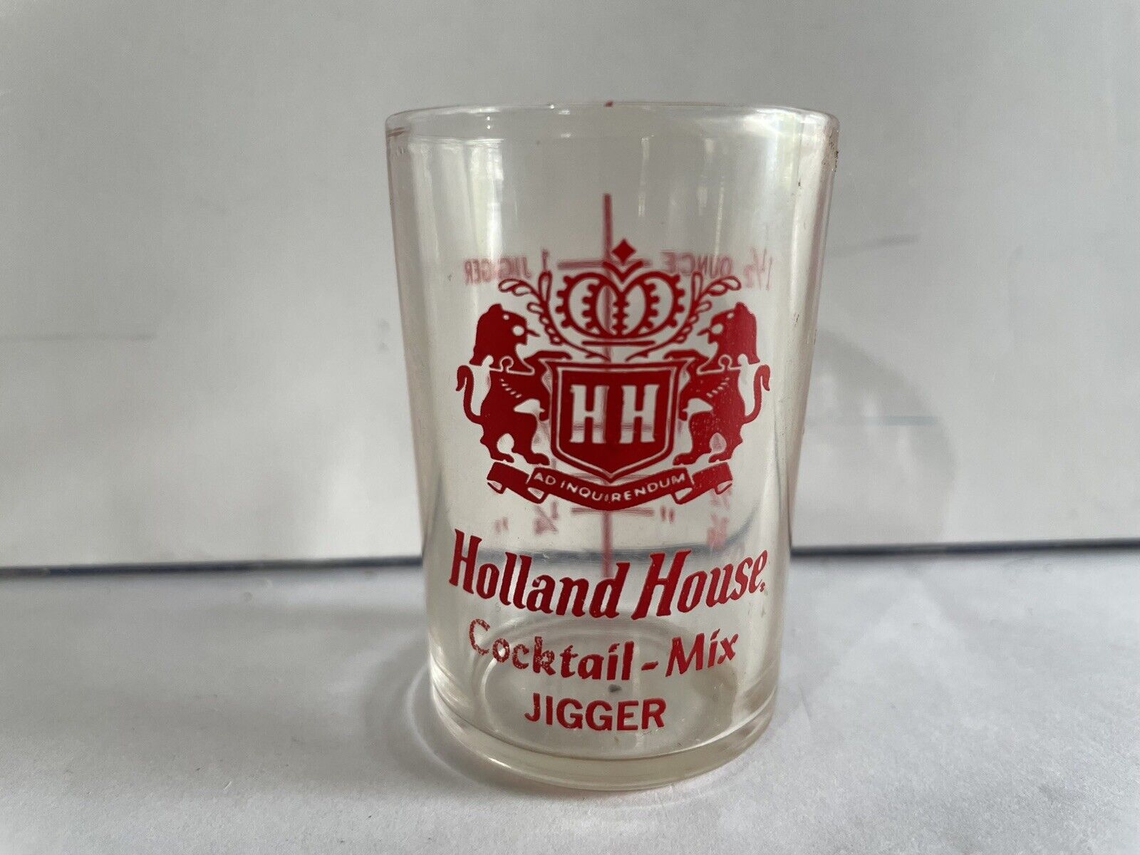 Vintage Holland House Cocktail Mix Jigger Shot Glass