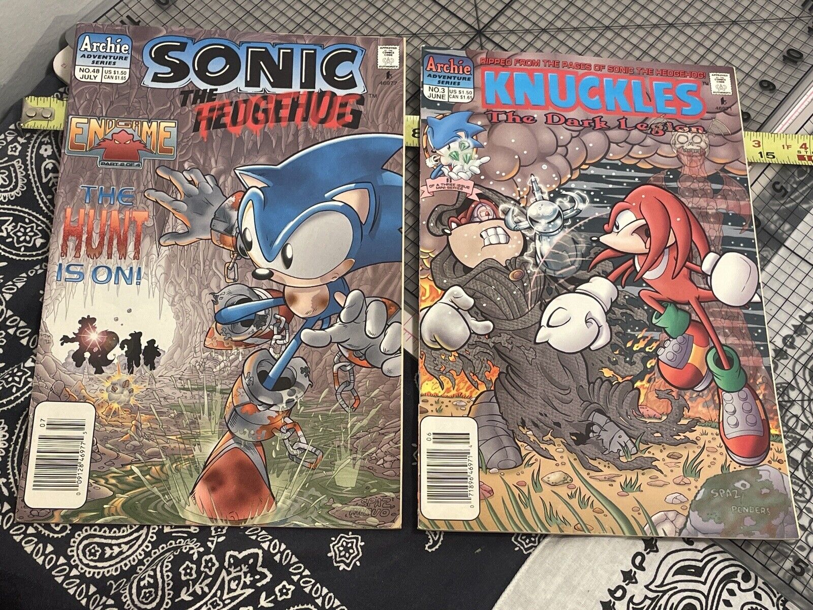 Sonic The Hedgehog Fugitive Comic Endgame #48 1997 Lot Knuckles Dark Legion Rare