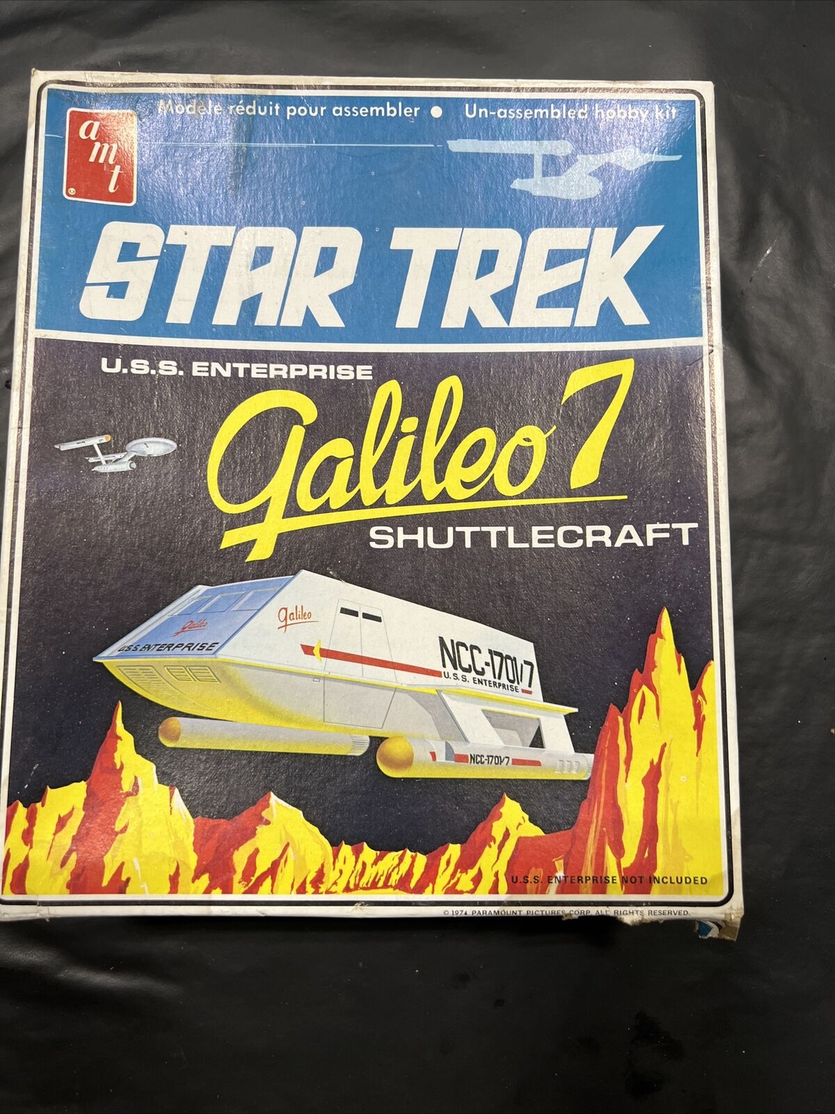 Vintage AMT Star Trek USS Enterprise Galileo 7 Shuttlecraft Model