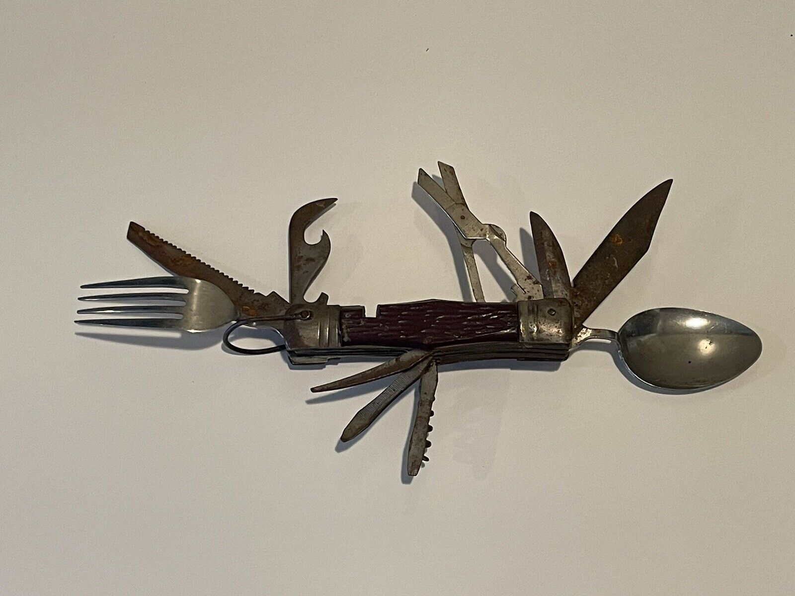 Vintage Hobo Knife Set 11Tools Folding Utility Camping Survival Knife JAPAN made